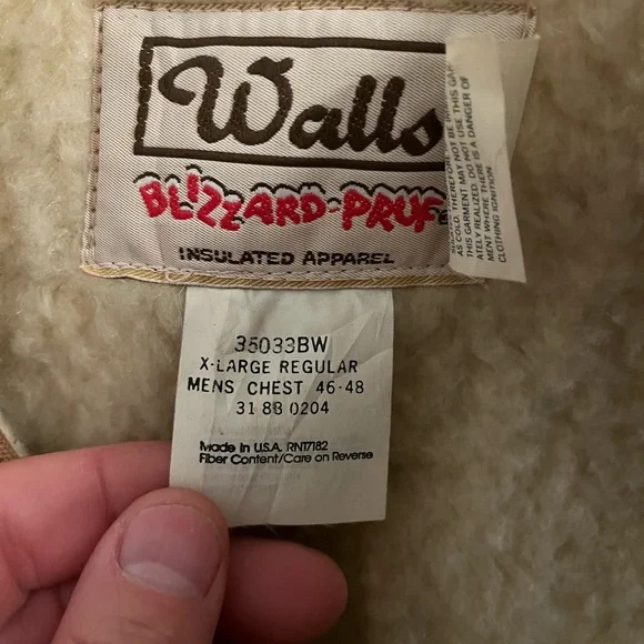 Vintage Walls‎ Canvas Sherpa Lined Vest - Picture 6 of 7